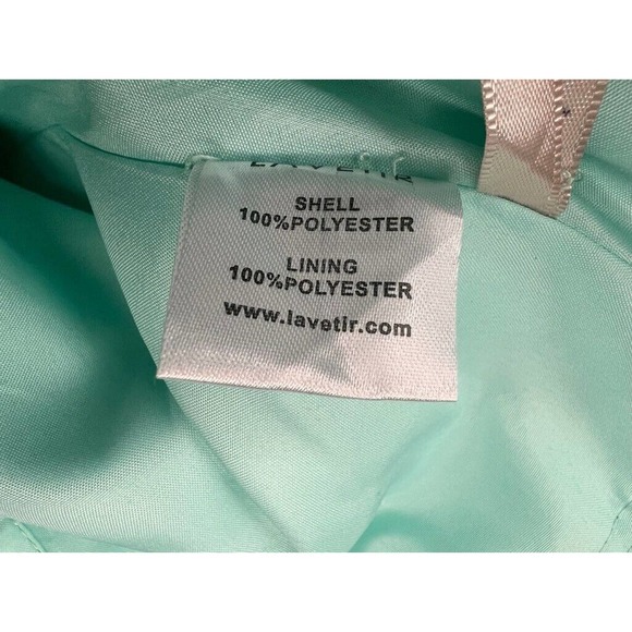 Lavetir Gown Dress Women's 18 Plus Green Floral Maxi Jewel Neck Sleeveless New - Picture 5 of 16